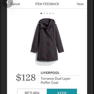 Liverpool Dark Gray Dual Layer Torrance Puffer Coat from Stitch Fix
